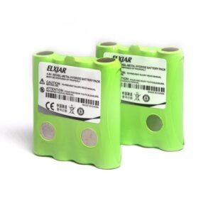 elxjar (2-pack) 4.8v 700mah ni-mh battery replacement for cisco ga-cm, fa-nicd, cobra fa-bp fa-ck ga-cm ga-cr ga-ct ixnn4002a, emsi iflex-mt plus