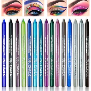 rdgwfb 15 colors eyeliner pen set, eyeliner pencil set, waterproof colorful eyeliner kit long lasting eyeshadow pencil professinal eye makeup set pearl eye liner for women