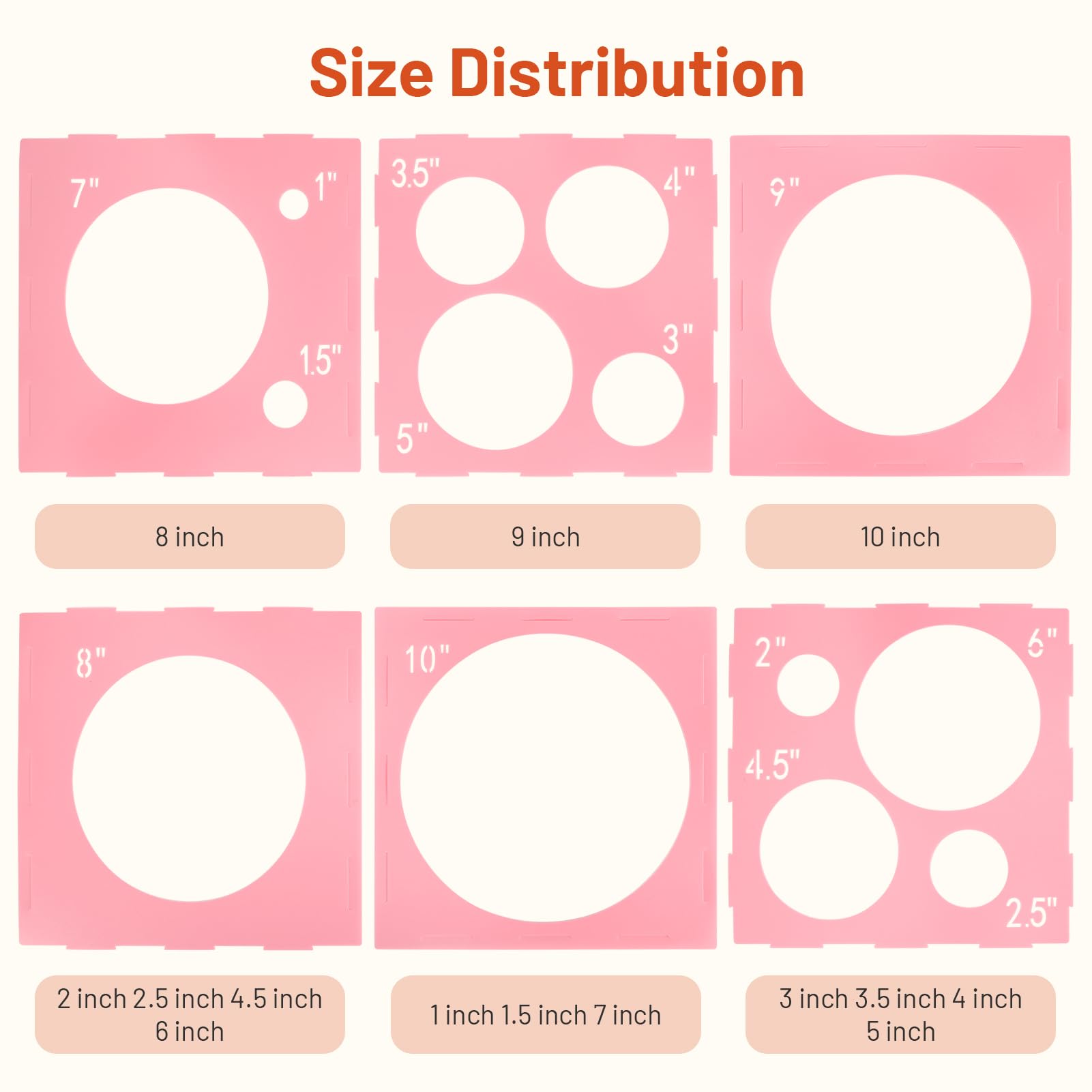 Auihiay Plastic Balloon Sizer Box Cube, Pink Collapsible Balloon Size Measurement Tool for Balloon Arches, Balloon Towers, Balloon Columns and Balloon Decorations (2-10 Inch)