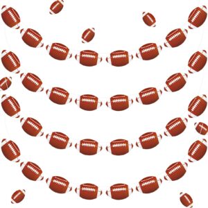 gersoniel 4 pcs football party decorations supplies football banner for football bowl game day diy football paper cutouts for football themed birthday party home hanging garland decor