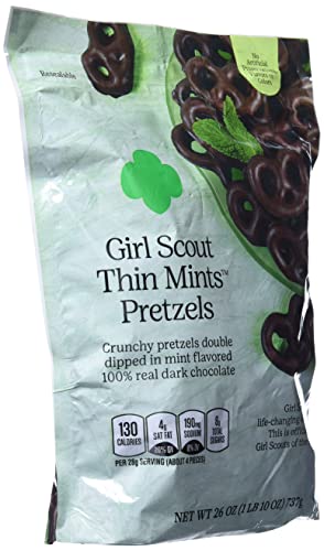 Girl Scout Thin Mints Pretzels 100% Real Dark Chocolate, 26 Oz