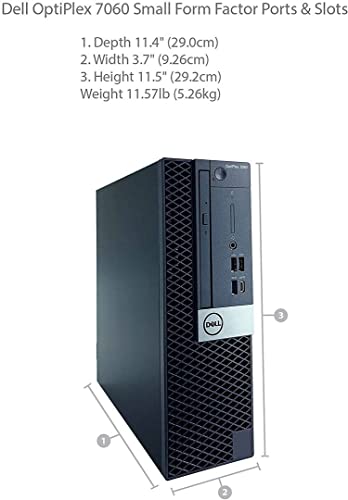 Dell Optiplex 7060 SFF Desktop i5-8500 UP to 4.10GHz 16GB DDR4 256GB NVMe M.2 SSD Wireless Keyboard Mouse Built in WiFi & BT Dual Monitor Support Win10 Pro (Renewed)