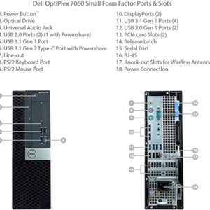 Dell Optiplex 7060 SFF Desktop i5-8500 UP to 4.10GHz 16GB DDR4 256GB NVMe M.2 SSD Wireless Keyboard Mouse Built in WiFi & BT Dual Monitor Support Win10 Pro (Renewed)