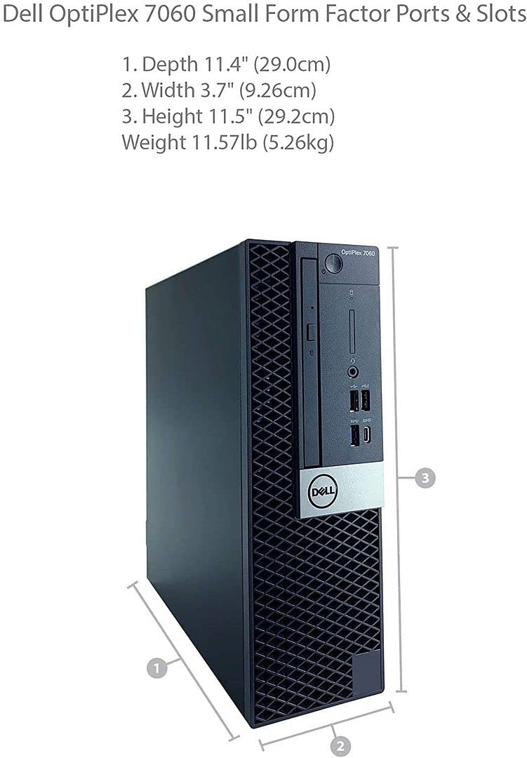 Dell Optiplex 7060 SFF Business Desktop i7-8700 UP to 4.60GHz 32GB DDR4 New 1TB NVMe M.2 SSD Wireless Keyboard Mouse Built in WiFi BT Dual Monitor Support Win10 Pro (Renewed)