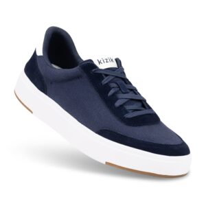 Kizik Prague Hands Free Mens or Womens Sneakers, Casual Slip On Shoes Women and Men Love, Comfortable for Walking, Work, Women's and Men's Fashion for Any Occasion - Dusk Blue, Wide M10.5 / W12