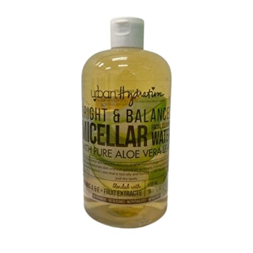 Urban Hydration Aloe Vera Leaf Micellar Water | Natural Cleanser and Moisturizer, Paraben and Sulfate Free, Anti-Aging, For All Skin Types | Leaves Skin Feeling Soft and Moisturized, 16.9 Ounce