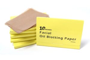 10 standards natural hemp oil control paper, blotting paper , absorbing sheets for oily skin care (size 3.5in x 2.4in) 50 sheets x 6 (300 sheets),made in korea, aj12