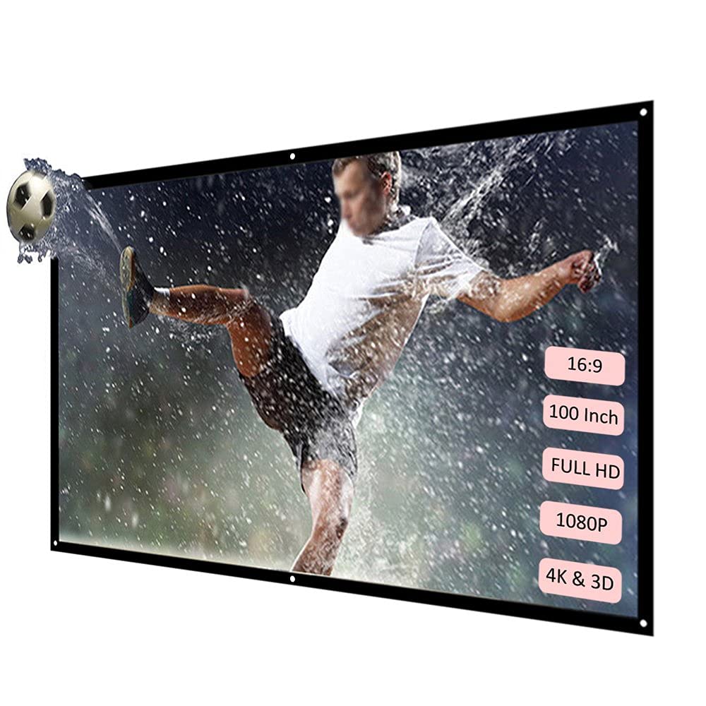 Mini Projector 5500 Lux 210" Video Projector 1080P with Projector Screen