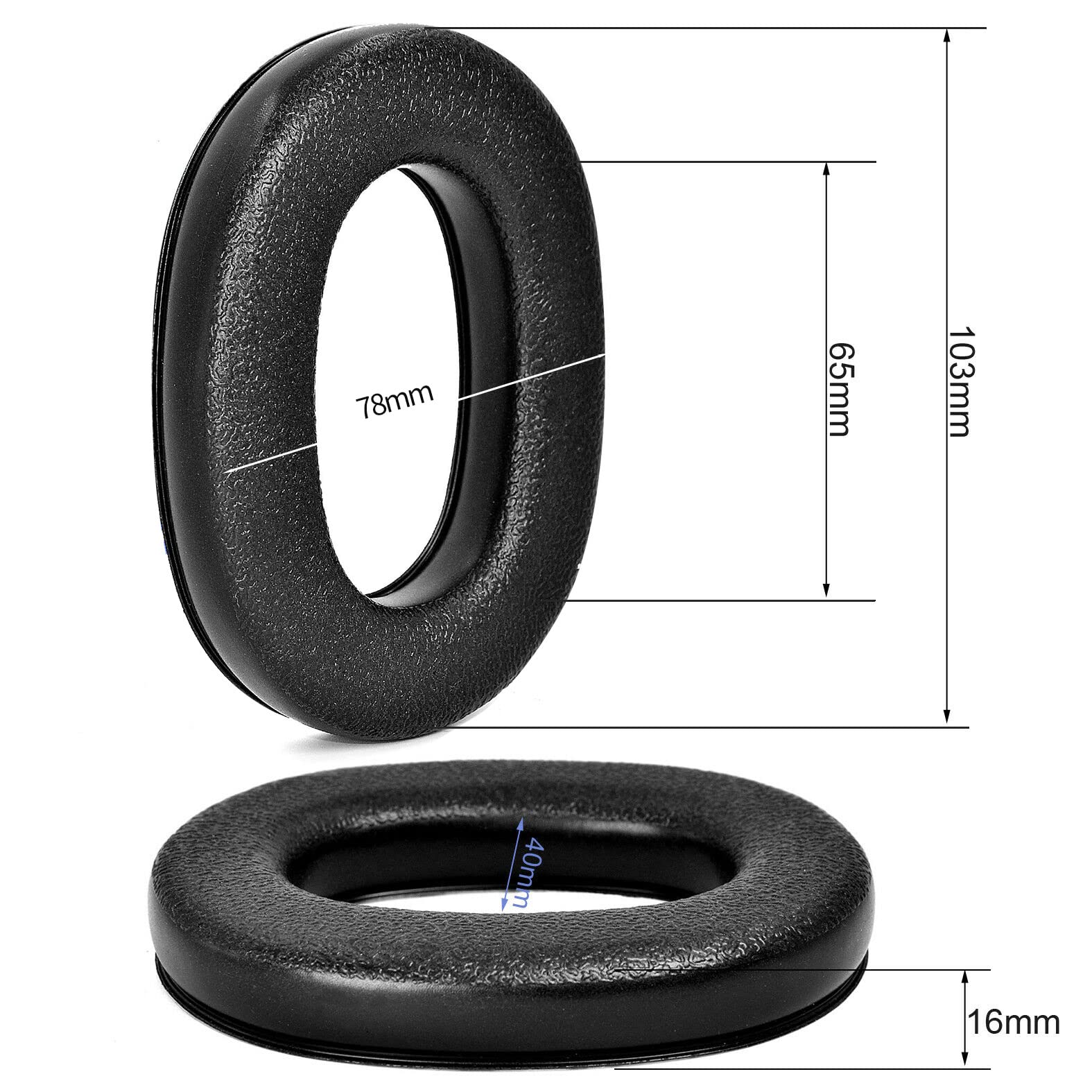 Ear Pads for 3M WorkTunes Connect Hearing Protector,1 Pair Ear Cushions Replacement (TPU)
