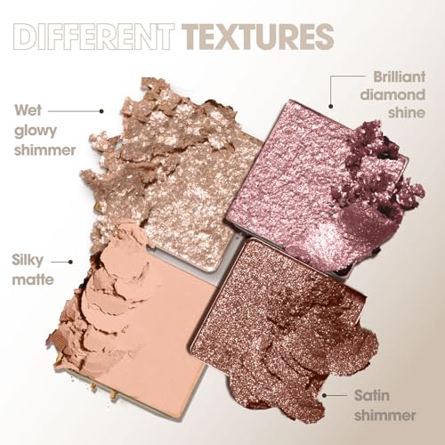 Lamora Nude Neutral Eyeshadow Palette - 12 Natural Highly Pigmented Shimmer & Matte Shades - Travel Size Makeup Palette with Mirror