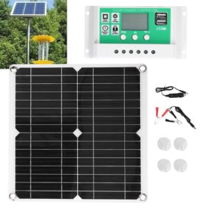 40W 18V IP65 Monocrystalline Solar & Wind Power Solar Panels Silicon Flexible Solar Panel with 20A Solar Charge Controller for Outdoor BikingMountaineeringHiking