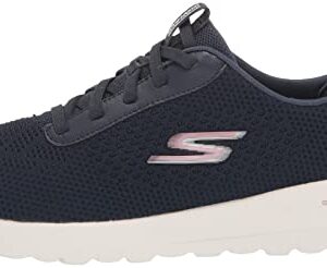 Skechers Women's GO Walk Joy-MONOMESH Bungee Sneaker, Navy/White, 7