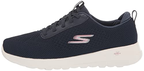 Skechers Women's GO Walk Joy-MONOMESH Bungee Sneaker, Navy/White, 7