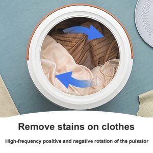 MOYU Portable Washing Machine For Small objects Such As Underwears Socks Baby Clothes, Folding Washer with 3.9LB/1.8KG Capacity (100V/240V) (White)