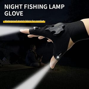 PaulTellie LED Flashlight Gloves,Rechargeable Hands Free Light Gloves, Gifts for Men, Cool Gadgets Tools for Outdoor Camping Fishing, Birthday Idea for Men Women Who Has Everything, 1 Pair