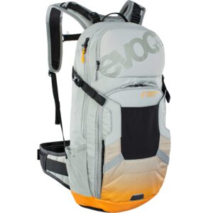 evoc fr enduro e-ride 16l protector backpack stone/bright orange, m/l