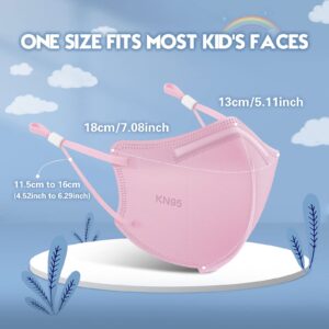 WWDOLL Kid KN95 Face Mask 50 Pack, 5-Layers Breathable KN95 Masks, Multicolored