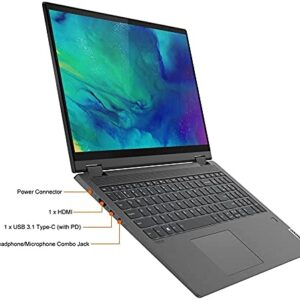 Lenovo 2021 Newest Flex 5 15.6" FHD 2-in-1 Touchscreen Laptop | 8-core AMD Ryzen 7 5700U(Beat i7-10750H) | Fingerprint | Type-C | Backlit Keyboard | w/Accessories (16GB RAM | 1TB PCIe SSD)