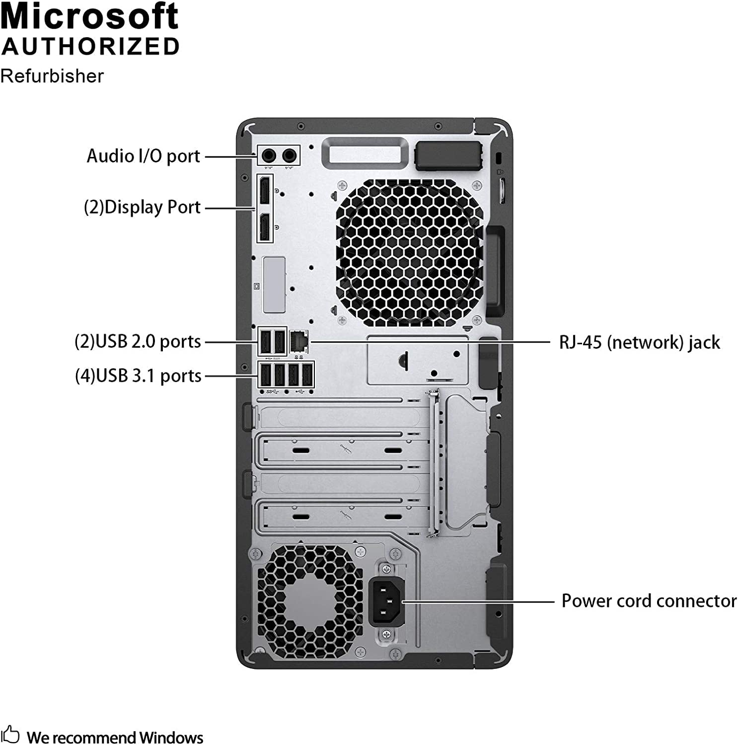 HP EliteDesk 800 G3 Tower Computer, Intel i7-6700, 16GB RAM, 1TB SSD, DisplayPort, DVD-RW, USB-Type-C, Wi-Fi, Bluetooth - Windows 10 Pro (Renewed)