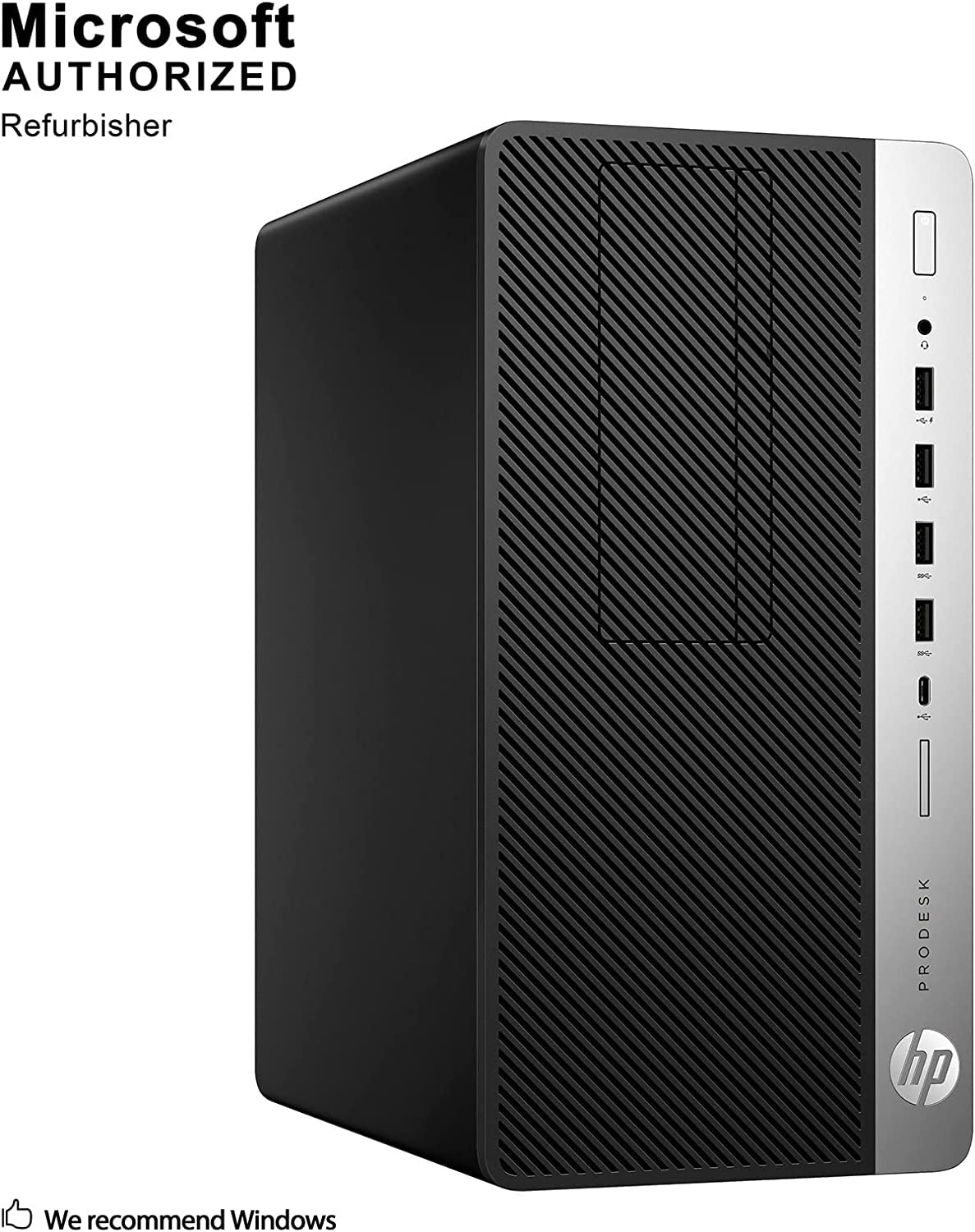 HP EliteDesk 800 G3 Tower Computer, Intel i7-6700, 16GB RAM, 1TB SSD, DisplayPort, DVD-RW, USB-Type-C, Wi-Fi, Bluetooth - Windows 10 Pro (Renewed)