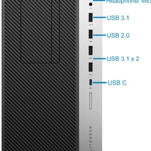 HP EliteDesk 800 G3 Tower Computer, Intel i7-6700, 16GB RAM, 512GB SSD, DisplayPort, DVD-RW, USB-Type-C, Wi-Fi, Bluetooth - Windows 10 Pro (Renewed)
