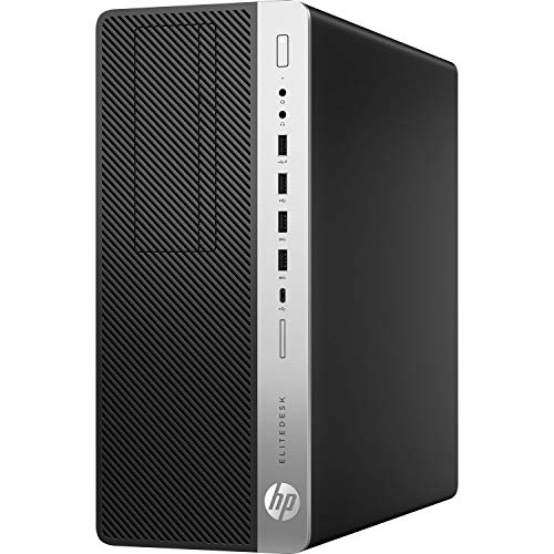 HP EliteDesk 800 G3 Tower Computer, Intel i7-6700, 32GB RAM, 256GB SSD, DisplayPort, DVD-RW, USB-Type-C, Wi-Fi, Bluetooth - Windows 10 Pro (RENEWED)