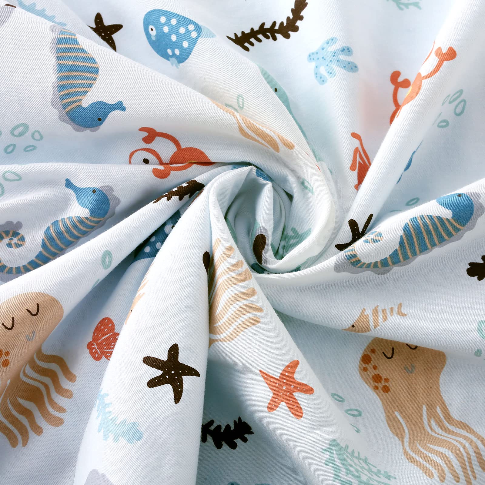 POSENPRO Baby Blanket for Boys Girls, Soft Plush Minky Baby Blanket with Dotted Backing, Lovely Ocean Animals Double Layer Toddler Receiving Blanket Throw for Stroller & Crib, 30 x 40 Inches