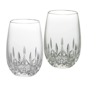 waterford lismore essence stemless white wine, set of 2