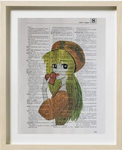 dictionary art print - vintage dictionary art home or office decor