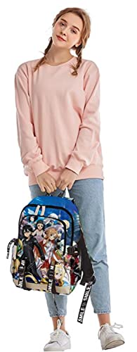 WANHONGYUE Anime Sword Art Online SAO 3D Printed Backpack School Bag Boys Girls Student Laptop Rucksack Casual Daypack Bookbag 1157/6