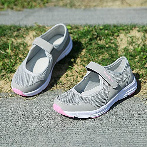 AOIROE Fashion Women Mesh Sandals Shoes Lightweight Quick Dry Anti Slip Fitness Running Sneakers Comfortable Sport Shoes