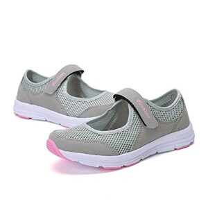 AOIROE Fashion Women Mesh Sandals Shoes Lightweight Quick Dry Anti Slip Fitness Running Sneakers Comfortable Sport Shoes