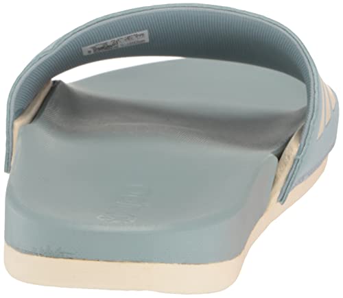 adidas Unisex Adilette Comfort Slide Sandal, Magic Grey/Wonder White/Gold Metallic, 12 US Women