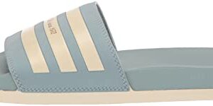 adidas Unisex Adilette Comfort Slide Sandal, Magic Grey/Wonder White/Gold Metallic, 15 US Women