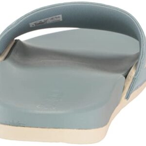 adidas Unisex Adilette Comfort Slide Sandal, Magic Grey/Wonder White/Gold Metallic, 15 US Women