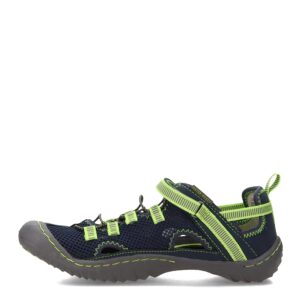 jbu by jambu womens tahoe mj water ready sneaker, navy/kiwi, 8.5 us