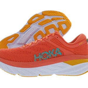 HOKA ONE ONE Bondi 7 Womens Shoes Size 9.5, Color: Camellia/Coastal Shade