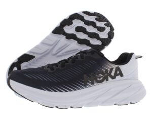 hoka one one rincon 3 womens shoes size 9, color: black/white