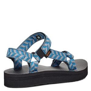 Teva Women's Midform Universal Sandal, Retro Geometric Blue, 8