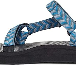 Teva Women's Midform Universal Sandal, Retro Geometric Blue, 8