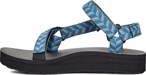 Teva Women's Midform Universal Sandal, Retro Geometric Blue, 8