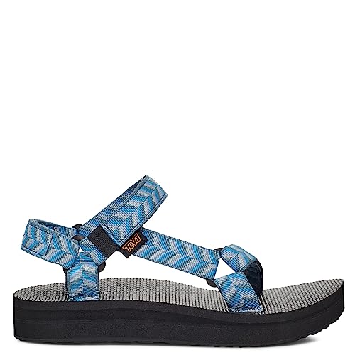 Teva Women's Midform Universal Sandal, Retro Geometric Blue, 8