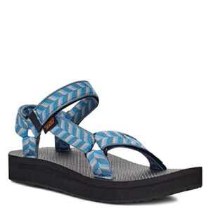 Teva Women's Midform Universal Sandal, Retro Geometric Blue, 8