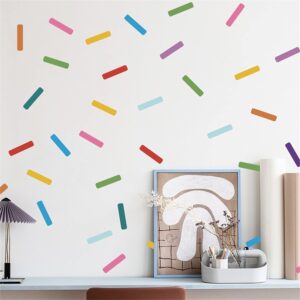 rofarso 147 colorful sprinkle confetti wall decals mini peel and stick wall stickers diy decoration for kids baby removable home decor for nursery bedroom living room playing room