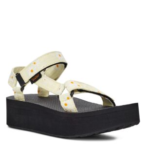 Teva Women's Flatform Universal Gloriosa Sandal, Yellow, 9