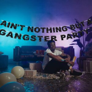 alexkike Glitter Black Anit Nothing But A Gangster Party Banner,Ain't Nothig But A Gangsta Party Decorations,90's Party Decor, Disco theme Party 90s Hip Hop Party Supplies