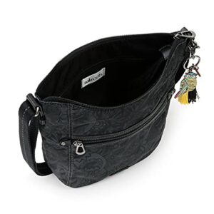 Sakroots womens Eco-twill Eco Twill Sequoia Small Crossbody, Black Spirit Desert, One Size US