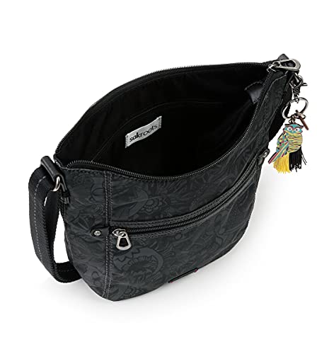 Sakroots womens Eco-twill Eco Twill Sequoia Small Crossbody, Black Spirit Desert, One Size US