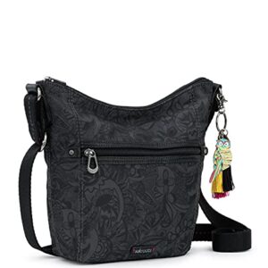 Sakroots womens Eco-twill Eco Twill Sequoia Small Crossbody, Black Spirit Desert, One Size US