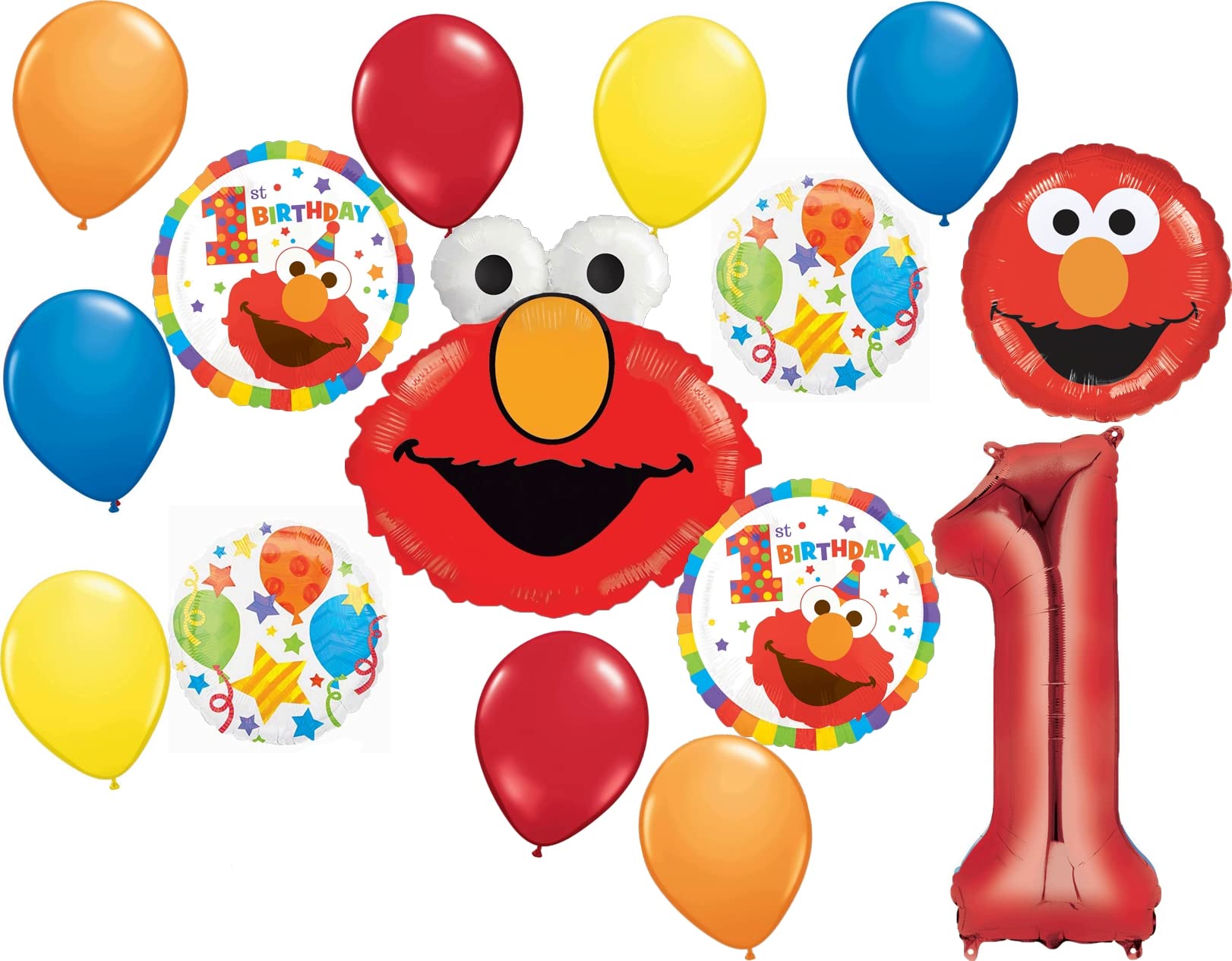 Elmo 1st Birthday Party Supplies Balloon Bouquet Decorations